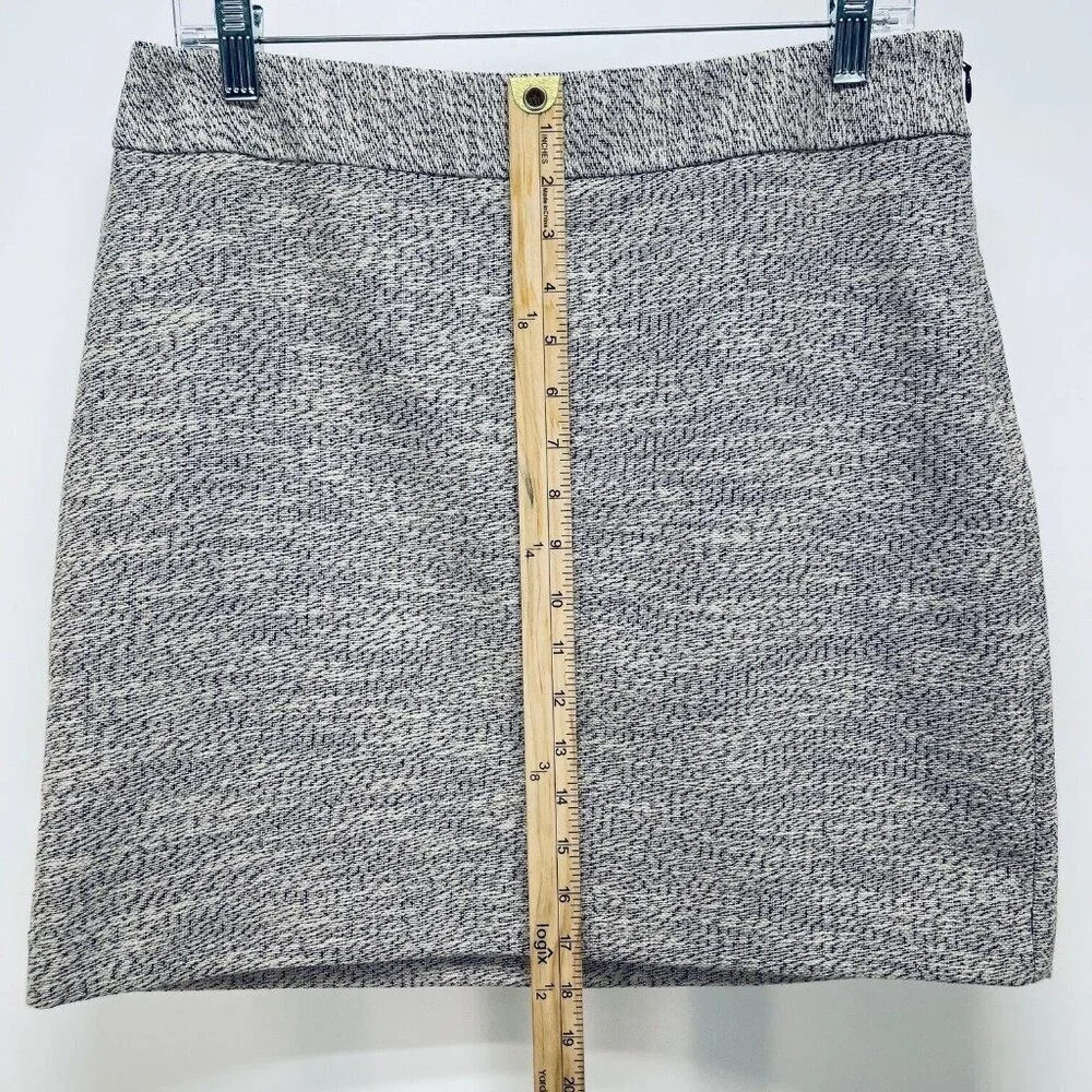 Ann Taylor LOFT Skirt Sz 10P Women’s Straight Mini Lined Maroon Gray White - Picture 3 of 10